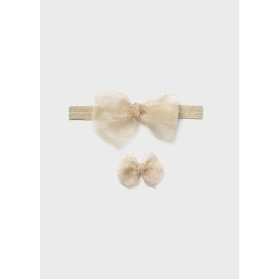 Mayoral Set čelenky a klipu s mašličkou do vlasů zlatý – Zboží Dáma Mayoral Set čelenky a klipu s mašličkou do vlasů zlatý – Zboží Dáma