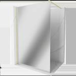 Mexen Kioto стена за душ Walk-in 70 x 200 cm, огледало 8 mm, златно четкано - 800-070-101-55-50 (800-070-101-55-50)