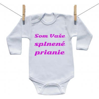 Body s dlhým rukávom Splnené prianie Ružová