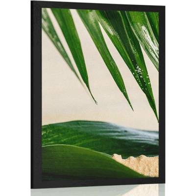 Plakát zátiší na pláži - 40x60 black