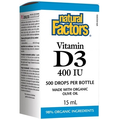 Natural Factors Vitamin D3 400 IU Drops [15 мл]