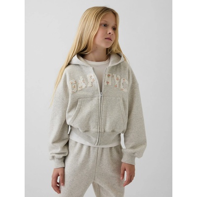 GAP dětská oversize mikina s logem VintageSoft šedá