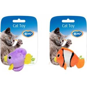 Duvoplus играчка за котки, рибка от плат, котешка трева, 7, 5х9х3, 5 см, Белгия - 1717026