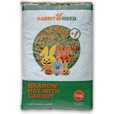 RabbitWeed Seno luční s mrkví 40 l 1 kg – Zbozi.Blesk.cz