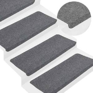 vidaXL Самозалепващи стелки за стълби, 30 бр, сиво, 65x24, 5x3, 5 см (B.V.)