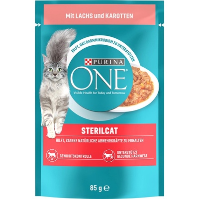 Purina ONE Sterilised 52 x losos mrkva Sterilised 85 g