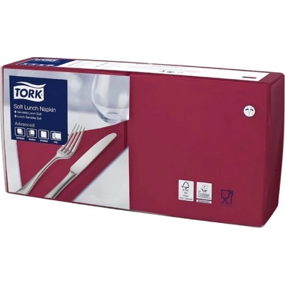 TORK papírové ubrousky 3V bordó 150ks 33x33cm