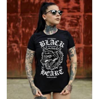 Black heart Дамска тениска BLACK HEART - WOLF - Black - 18551
