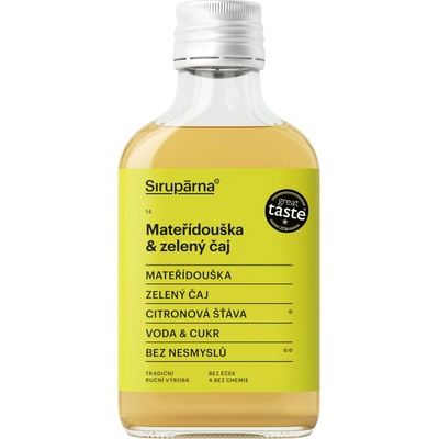 Sirupárna Domácí Mateřídouška & Zelený Čaj 1 l