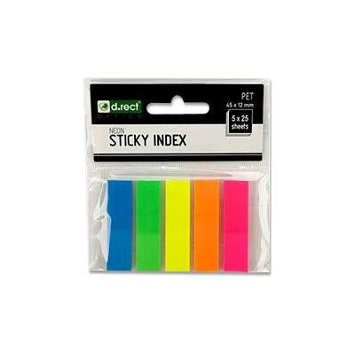 Samolepicí neonové záložky - 45 x 12 mm, 5 x 25 listů – Zboží Dáma