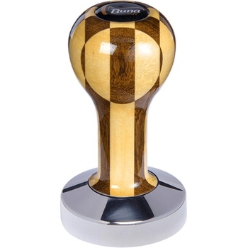 Buna Café tamper lak šachovnica, TP nerez lesk, plochý 56 mm