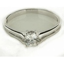 KA ATT-91W Zlatý prsteň s kameňom z bieleho zlata