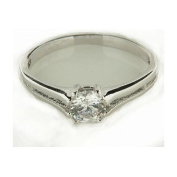 KA ATT-91W Zlatý prsteň s kameňom z bieleho zlata