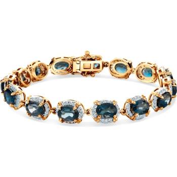 SAVICKI Гривна, бяло и жълто злато 585, черен диамант 0.07К, 18см