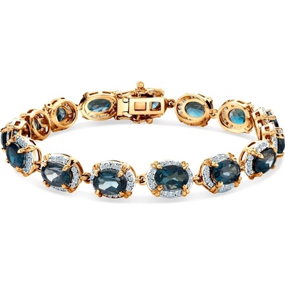 SAVICKI Гривна, бяло и жълто злато 585, черен диамант 0.07К, 18см