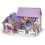 Wiky kreativita 3d пъзел дървена къща с цветове (050877)