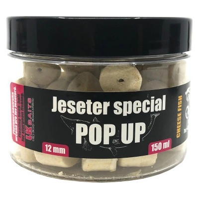 LK Baits Pop Up Pellets Jeseter Special Cheese Fish 12mm 150ml