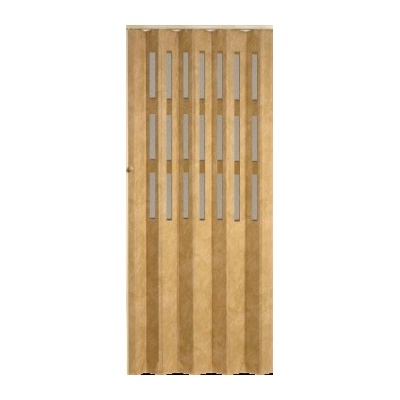 Petromila Koženkové shrnovací dveře šířka 150 cm TMAVÁ TŘEŠEŇ, plné 191-200 cm