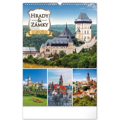 Nástenný Hrady a zámky CZ 33 × 46 cm 2025