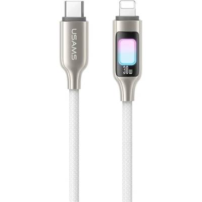 USAMS iPhone 14 Plus / 14 Pro Max / 14 Pro USAMS TC кабел за данни Type-C - Lightning, 120 см, ТИТАНОВО СИВО (SJ749USB02)