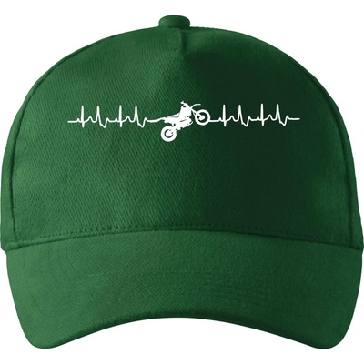 Enduro EKG so zahnutým šiltom a látkovou sponou Fľaškovozelená