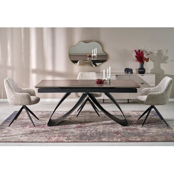 ЕВРОМАР Правоъгълна маса hilario орех / черно