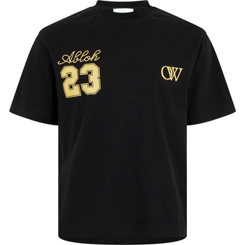 OFF WHITE Тениска OFF WHITE Men's 23 Skate Cotton Short Sleeve Oversized Fit T-Shirt - Black Gold