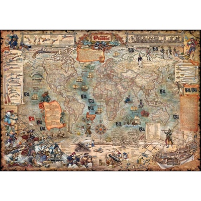 Mapa světa pro děti The age of pirates / Pirátský svět