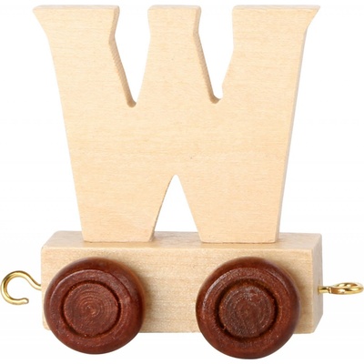 small foot Dřevěný vláček vláčkodráhy abeceda písmeno W SLEVA