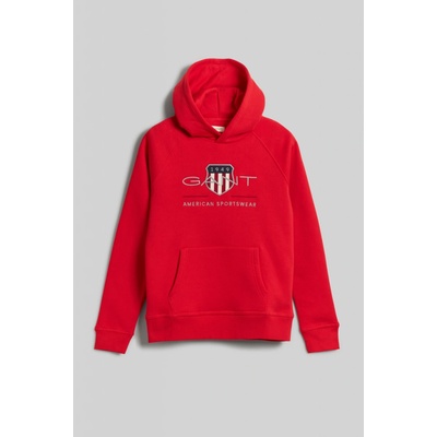 Gant Archive Shield Hoodie Bright Red