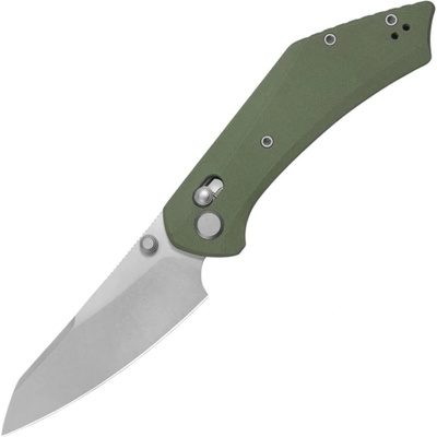 Geo Knife DIVID Stonewash M390 Blade, Green G10 GEO2507I