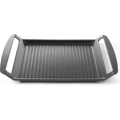Hendi 629130 Grilovacia platňa pre indukčné sporáky ryhovaná 390 x 260 x 35 mm