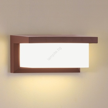 Brilagi - LED RGBW външно стенно осветително тяло BRICKY 1xE27/15W/230V кафяво IP54 (LEDBG3049)