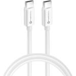 Forcell Кабел Forcell - F-Energy C338, USB-C/USB-C, 60W, 1 m, бял (5903396219580)