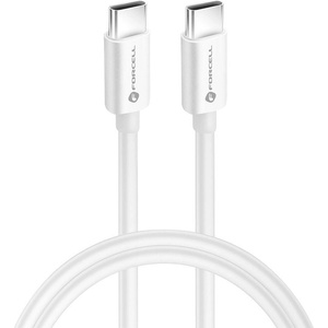 Forcell Кабел Forcell - F-Energy C338, USB-C/USB-C, 60W, 1 m, бял (5903396219580)