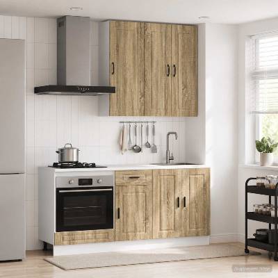 vidaXL Кухненски единица PORTO 5 pcs Дъб сонома Инженерна дървесина (3438287)