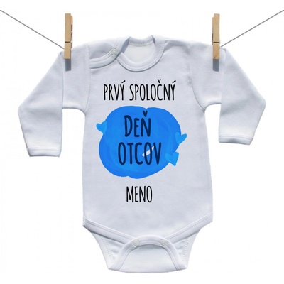 Boodyy Body s dlhým rukávom Prvý spoločný Deň otcov s menom dieťatka