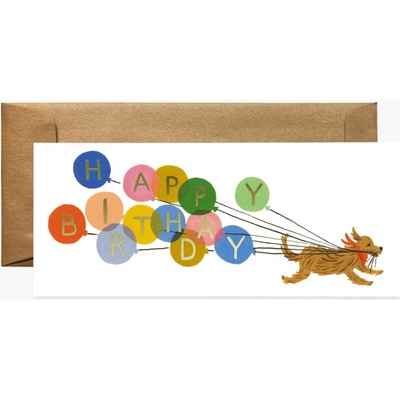 Rifle Paper Co. Narodeninové prianie s obálkou Balloon