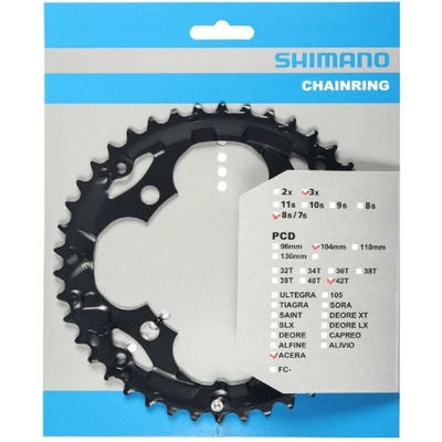 SHIMANO Převodník 42z. M361 Acera černý 104mm