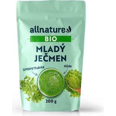 Allnature Mladý ječmen prášek BIO 200 g