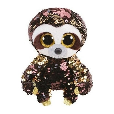 Přívěsek na klíče Beanie Boos Flippables Dangler s flitry lenochod