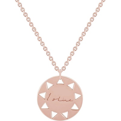 Eppi Pozlátený strieborný prívesok z kolekcie #ZaNormalniHolky s gravírom I shine P37880