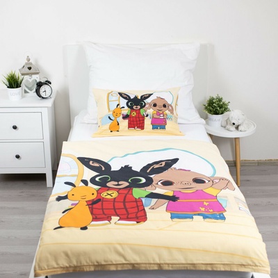 Jerry Fabrics Dětské bavlněné povlečení Flop a Sula žluté 100 × 135 cm
