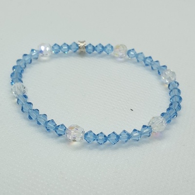 For You modrý náramok Swarovski elements Xilion Aquamarine Nar-kor-002