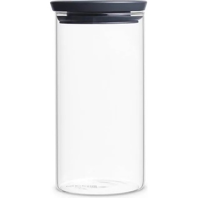 Brabantia Кухненски буркан за съхранение 1, 1л, със сив капак, стъкло, Brabantia (BRAB298264)