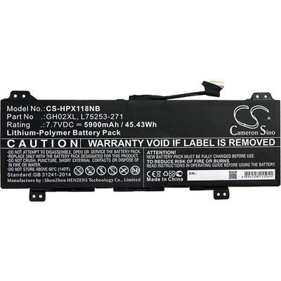 Cameron Sino Батерия за лаптоп HP Chromebook 14 G6 10X23EA; Chromebook X360 13B-CA0000SI; HSTNN-DB9M LiPo 7.7V 5900mAh CAMERON SINO (CS-HPX118NB)