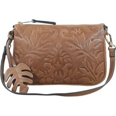 Gianni Conti kožená dámská crossbody kabelka koňaková 9964365 cuoio