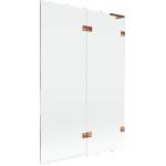 Mexen Lunar L параван за вана с две крила десен 120 x 150 cm, прозрачен, розово злато - 897L-120-100-60-00-P (897L-120-100-60-00-P)