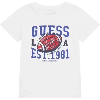 Image 1 of GUESS Тениска с американски футбол за момче в бяло Guess