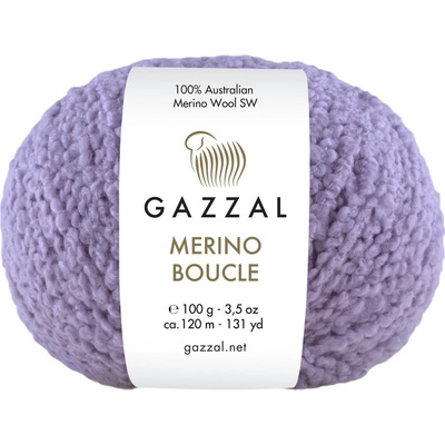 Gazzal Příze Merino Boucle 3772 světle fialová
